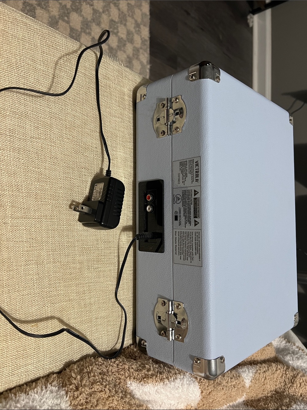 Victrola Portable Turntable Record Player in Light Blue - Picture 3 of 3